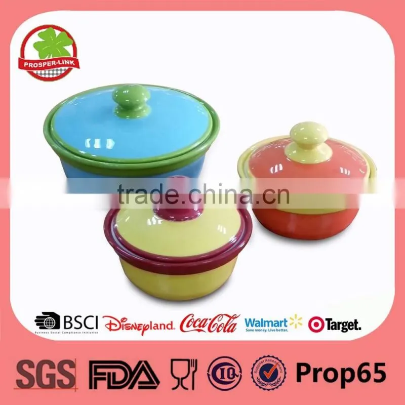 Wholesale Mini Ceramic Casserole Cookware With Lid