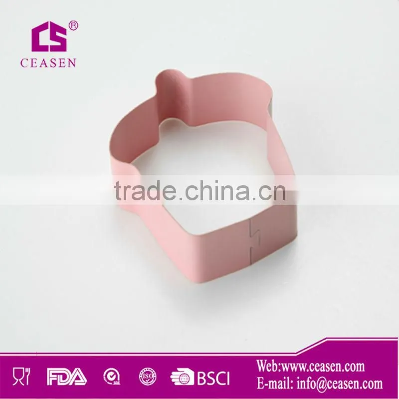 metal with nonstick painting Cartoon bear shape cookie cutter