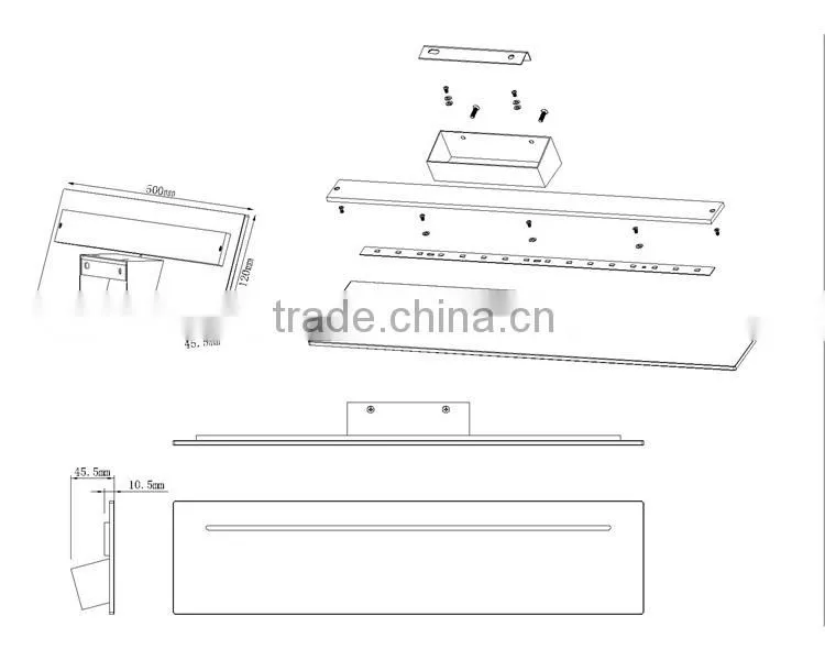 Indoor Residential decorative 7W aluminum wall lamp for hotel headboard