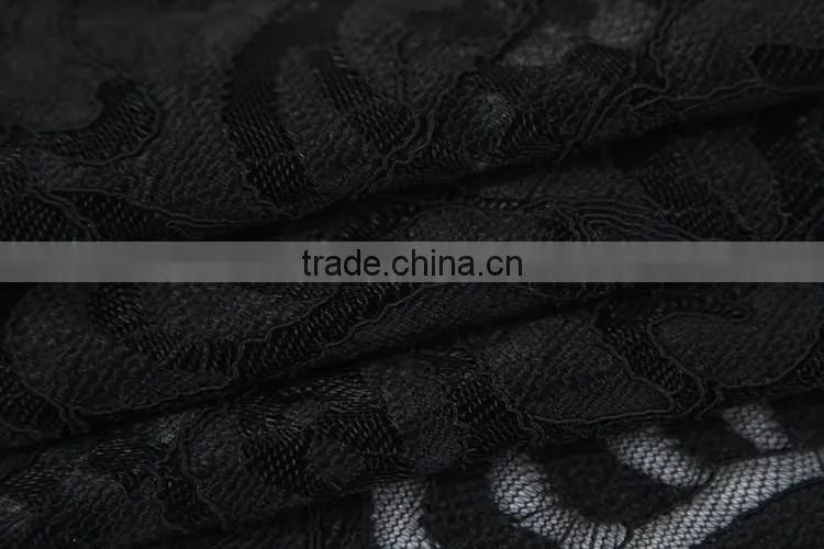 Hot new product 100 poly indian lace embroidery coral lace fabric for sale