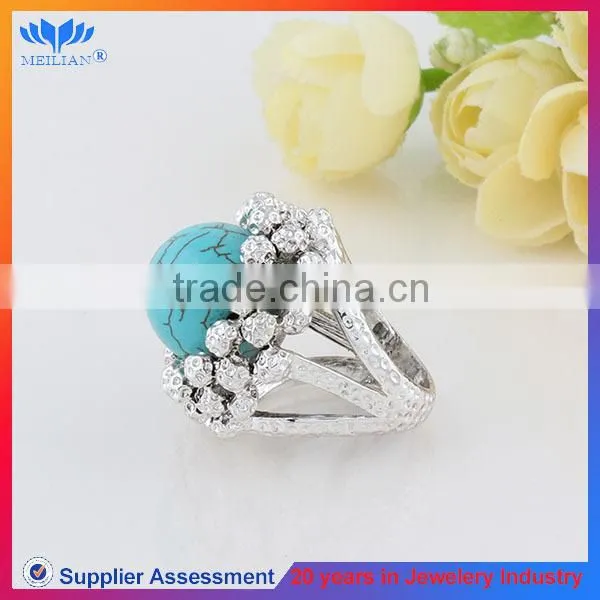 EUROPEAN POPULAR TURQUOISE HIGH QUALITY MEN'S SILVER RINGS