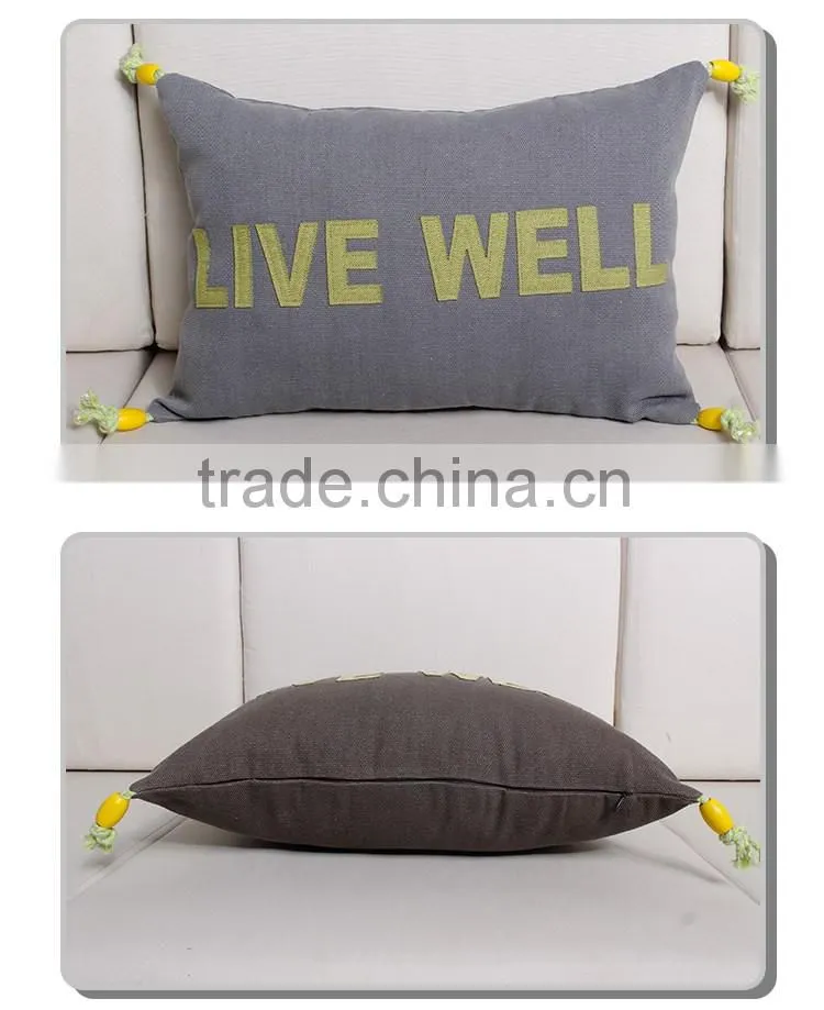 Factory handmade floral ribbon embroidery cushion covers design