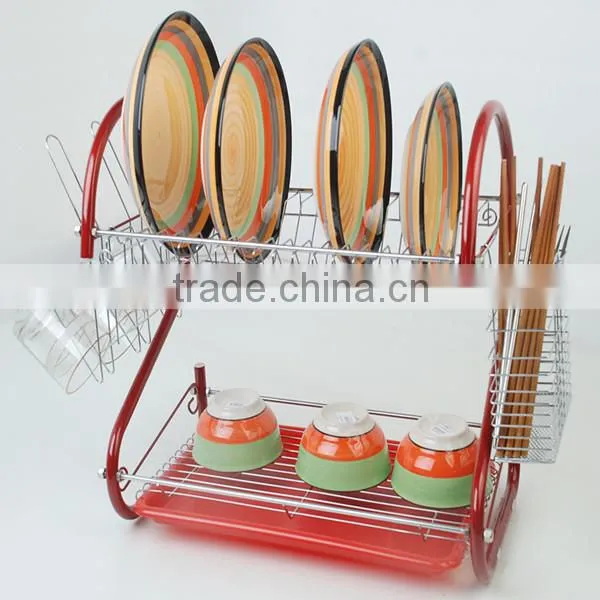 best sale 2 tiers metal wire Dish rack