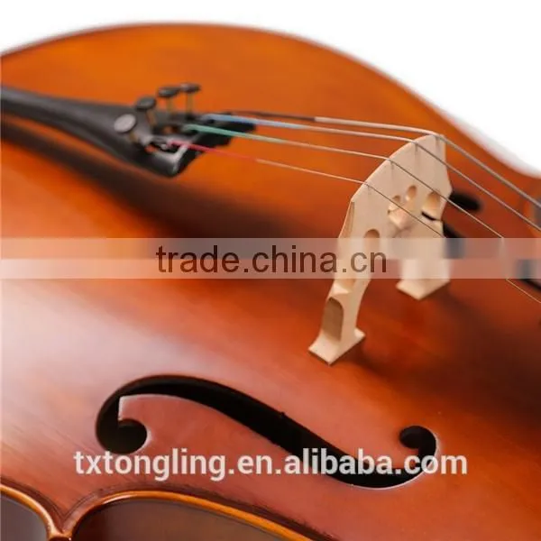 OEM Solid Wood Top Material And Electric Material Ebony Wood Fingerboard Cello TL013-1