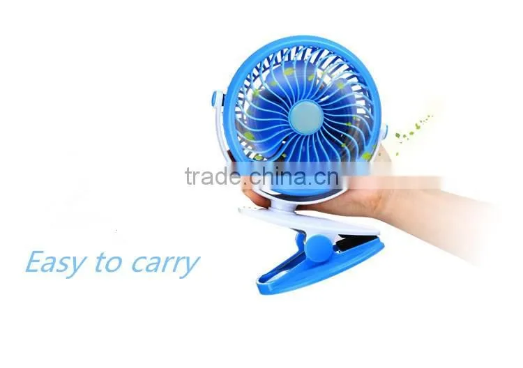 2016 Hot sale DC 5V ABS material Portable Clip USB Mini Fan