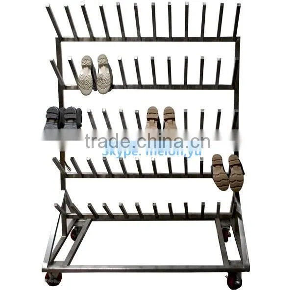 Factory direct sales 15-pair Stainless Steel Boot Rack/Mobile Boot Rack