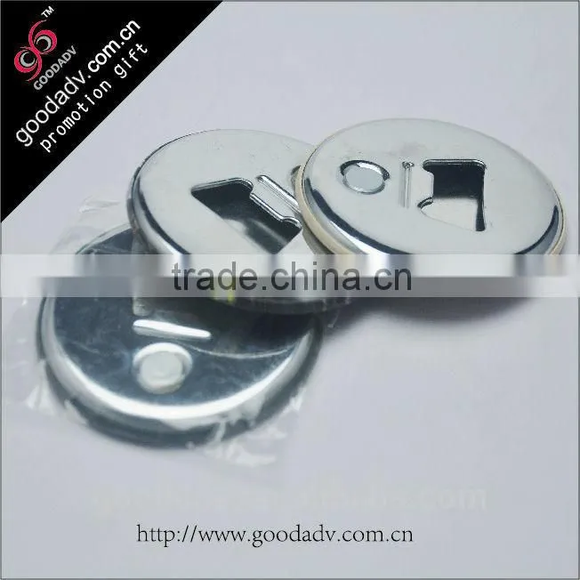 2016 New Hot promotion product round magnetic bottle opener