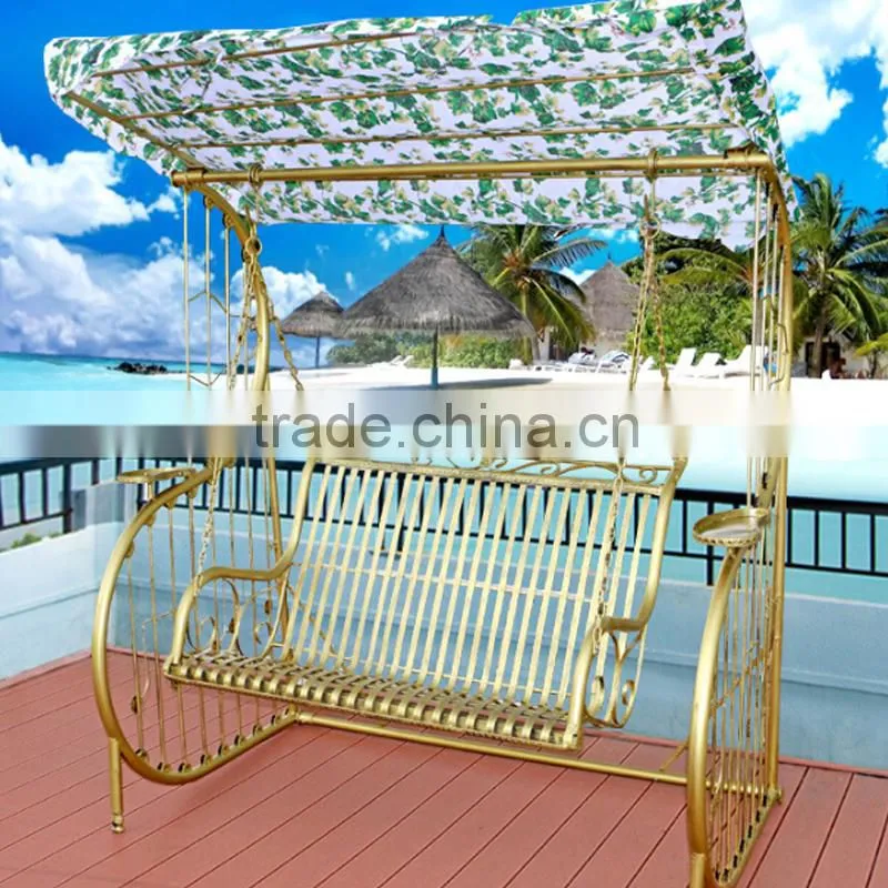 Outdoor Patio Garden Antique Metal Wrought Cast Iron Swing