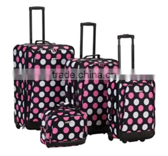 stock stoklot overstock closeout 3pcs 4pcs printed carry on trolley baggage set