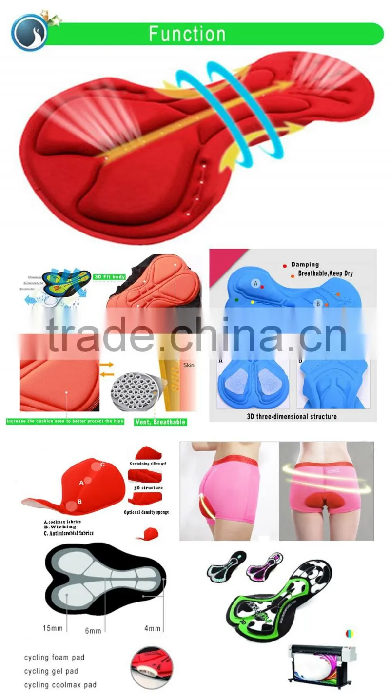 print style cycling gel padded underwear