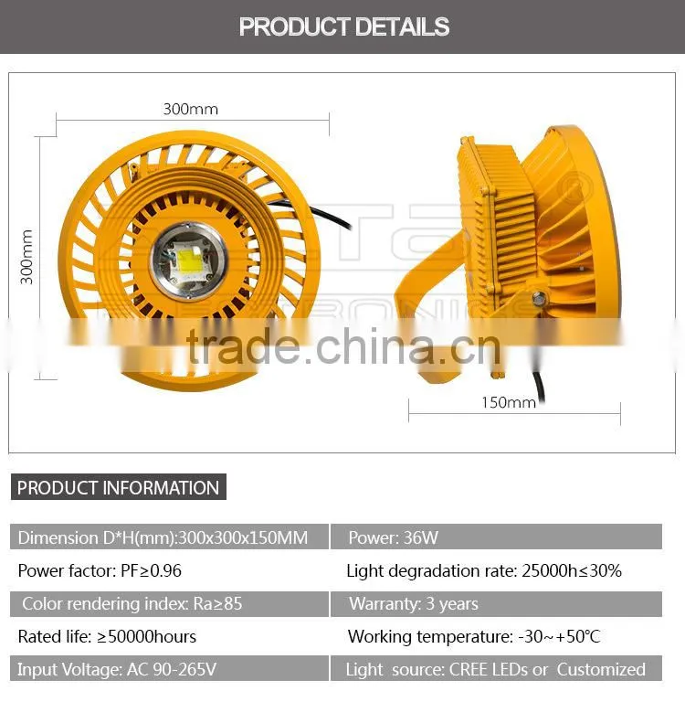 Made in china ul driver bridgelux 100 watt led high bay light