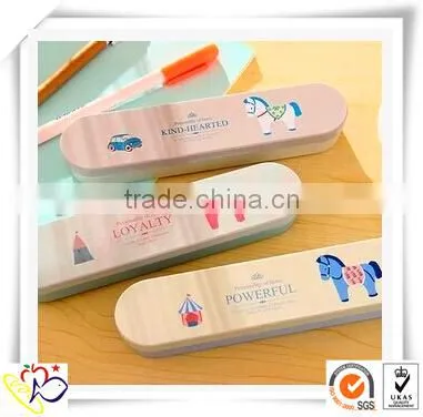 big sliding tin box/cute children cartoon metal pencil box/tin personalized pencil box