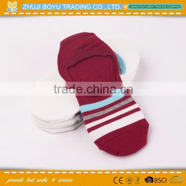 BY-161008 lady acrylic Woman Loafer Non-Slip Invisible Low Cut Boat Socks with Lurex