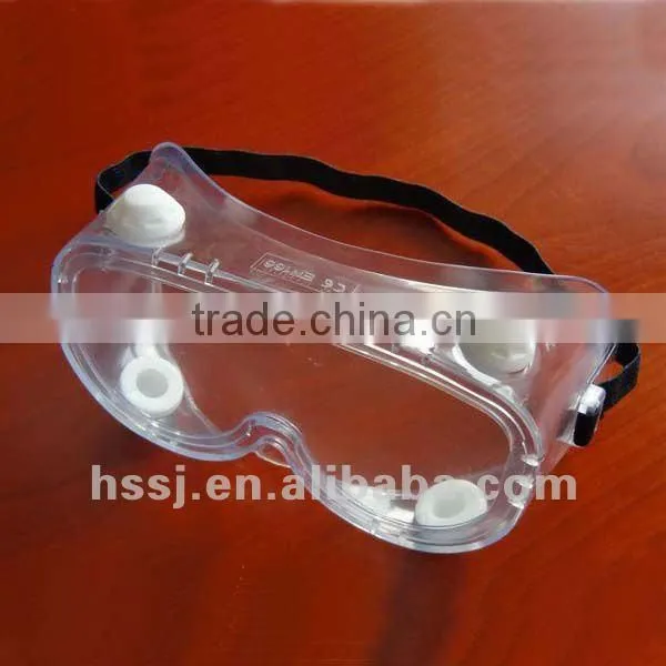 2016 Transparent safety goggles medical safety goggles CE approved PVC lens & frame surgical safety goggles manufacturing