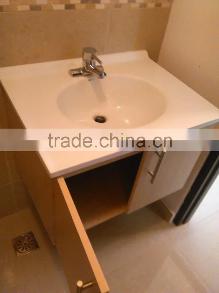 hot sale cheap PVC and wood door modular ceramic wash basin cabinet price