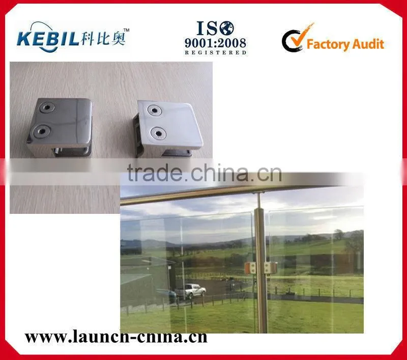 AISI304 Large Square Glass D Clamp for round Surface (G105R)