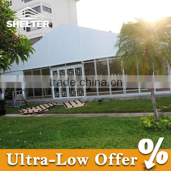 Hot sale glass wedding hall with lining