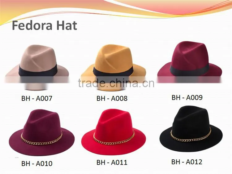 Winter Wool Felt Trilby Hats for men and women