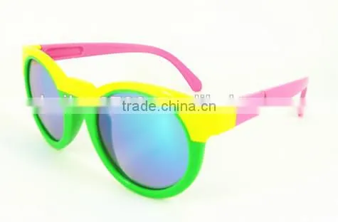 2015 Hot Selling Plastic Custom Mirror Lens Children Sunglasses