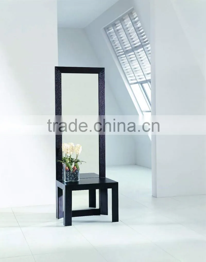 living room console table and mirror