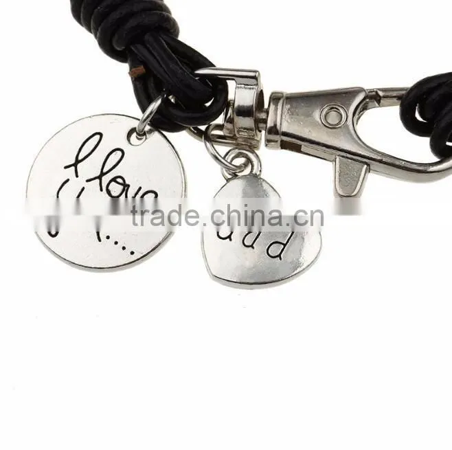 Custom handmade personalised leather bracelet diy