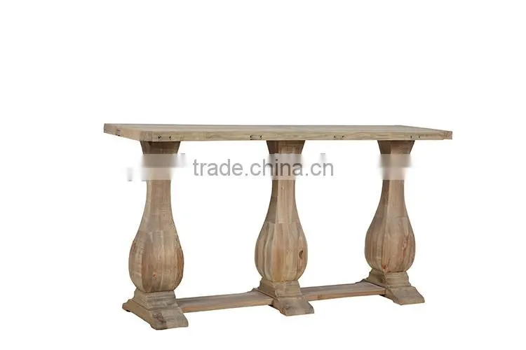 Vintage Recycled Wood Plank Concole Table