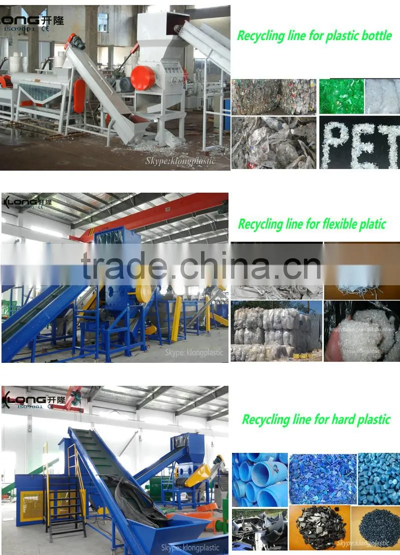 used plastic crushing and washing machine/plastic recycling machine