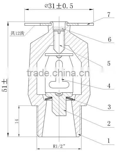 fire sprinkler nozzle glass ball sprinkler head