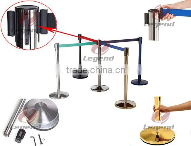 French alibaba retractable queue pole stanchion