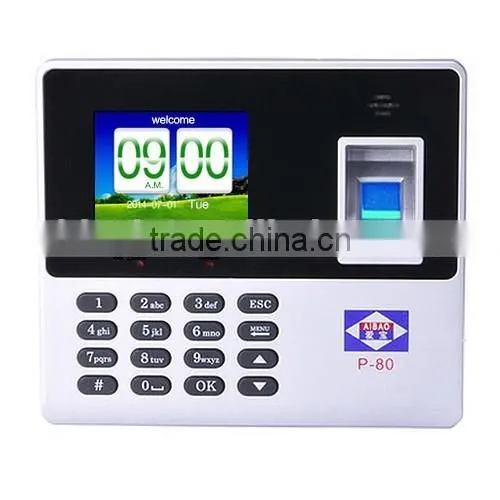 Aibao biometric fingerprint time recorder attendance machine/finger screen device software free