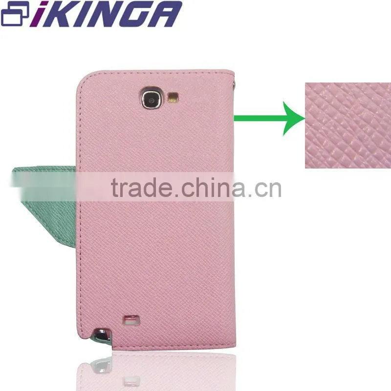 PU leather case for samsung galaxy note 2 N7100 N7102/waterproof fashion case for samsung galaxy note 2 case