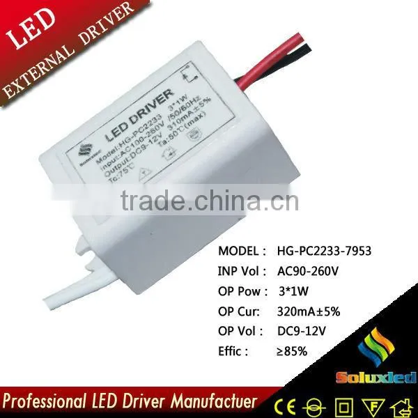 Promotion HG-PC2233-7953 LED driver lamps driver 3*1W