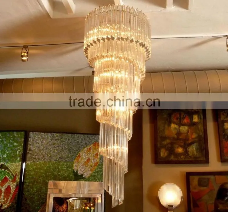 Spiral Stair Chandelier Remote Control Modern LED Chandelier for Home