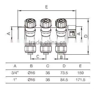 brass manifold with outlets