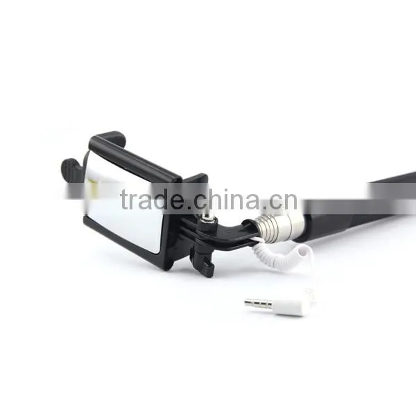 Handheld Extendable Wired Selfie Stick Monopod with Mirror For iPhone from Lontion