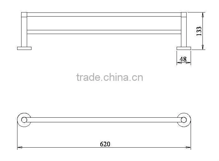 China Economical Stainless Steel Double Towel Bar Good Price Bathroom Accessories