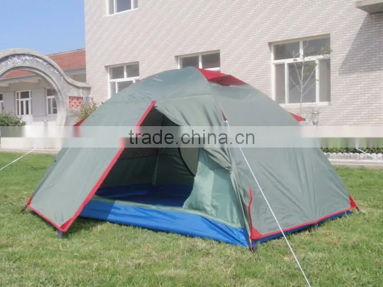 A triple dome with 6 berth family tent
