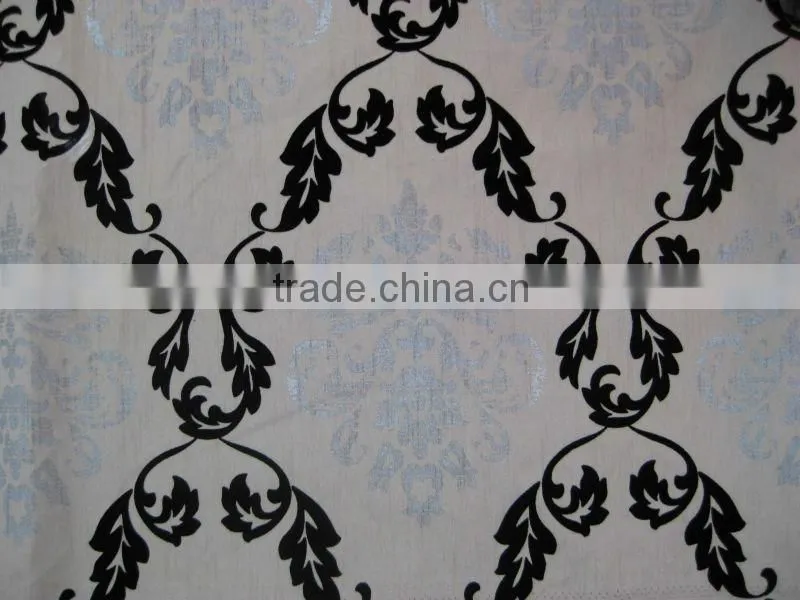 flocking curtain Voile fabric 100% polyester terylene