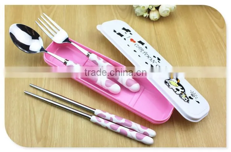 Children new design with ceramic cartoon cutlery set