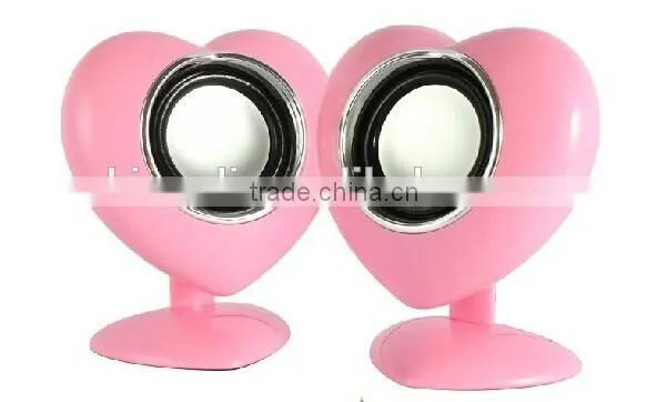 Trending Hot Products 2015 Heart Shape Speaker Lovely for Desktop Laptop