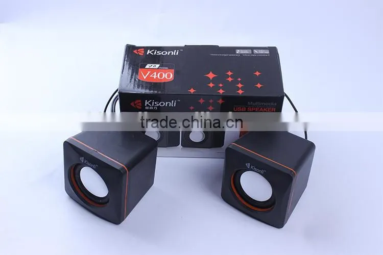 Low cost portable 2.0 mini cube speakers 1.3usd per pair