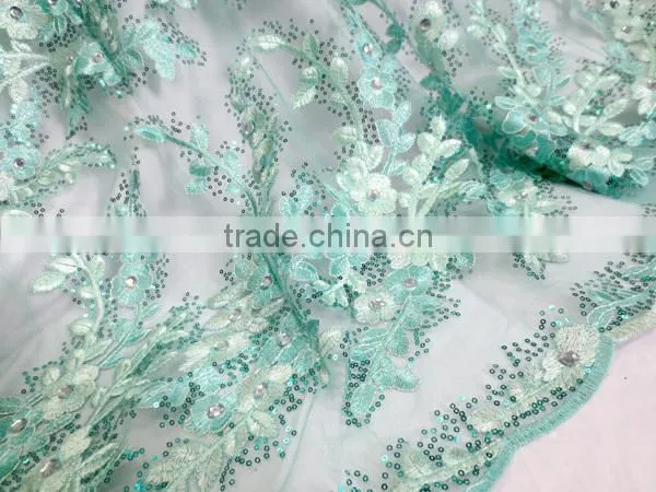 best sell pink african franch lace with sequin