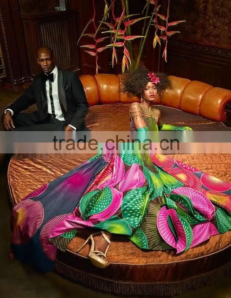 2015 china wholesale Hot selling ankara wax high heel shoes /party shoes /wax shoes and bags
