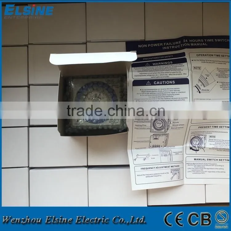 AC 220V 110V Non Power Failure 24 Hours Mechanical time switch TB-37