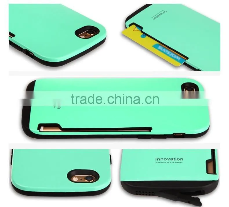 10 Colors Ballistic iFace 5th Innovation Soap Hybrid Case Wallet Card Holder Protector Case for iphone6/6s