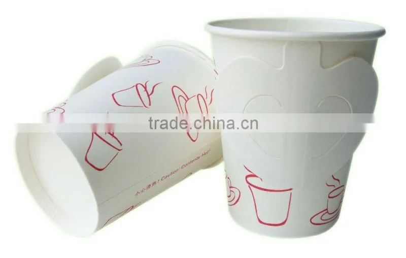 Paper coffee cups with handle /handle single paper cup