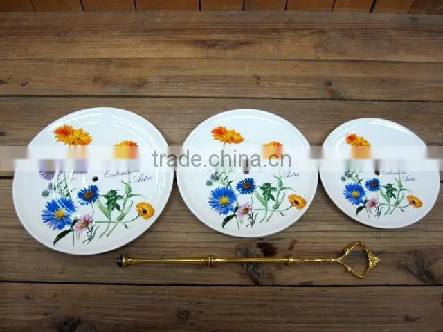 New decal ceramic fruit plates set