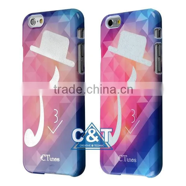 C&T Black hat music customized oem hard case for iphone 6 back cover