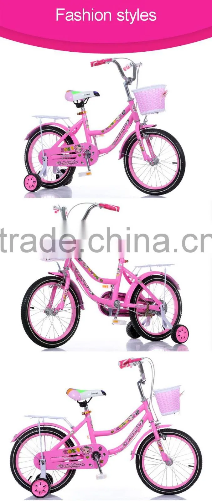 14-Inch Bicycle Children Learn Bicycle Child Princess Baby Bike Steel Bike For Ages 3-6 Years Old Beige toys Children
