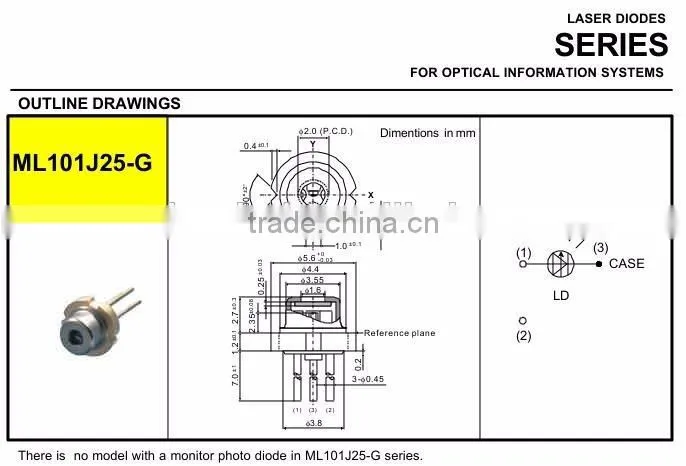 Top Sellers Mitsubishi Cheap Low Cost Red 100Mw 650Nm Laser Diode